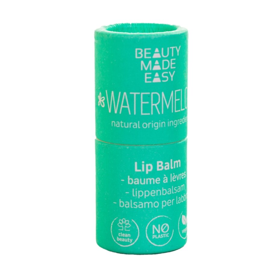 Beauty Made Easy Vegan Paper Tube Lip Balm Watermelon