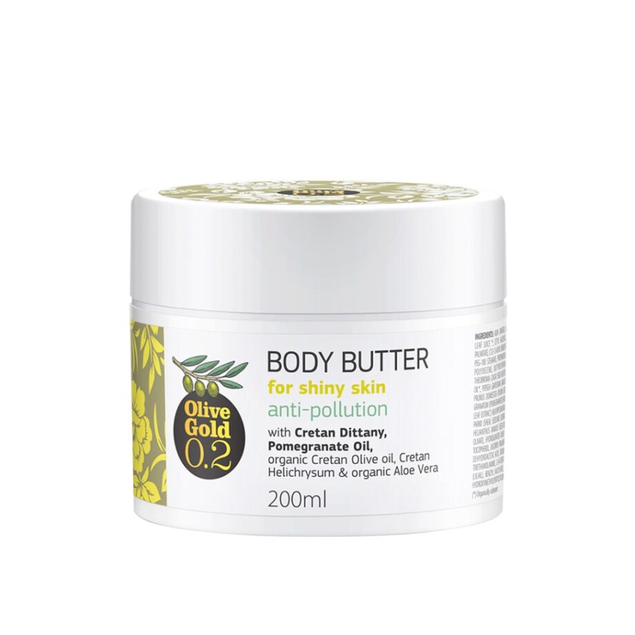 Olive Gold 0.2 Body Butter Shiny Skin με έλαια Ροδιού και Δίκταμου 200ml