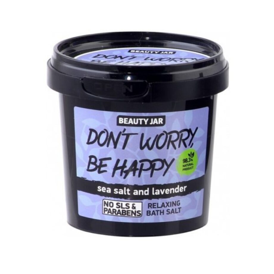 Beauty Jar Don't Worry Be Happy Χαλαρωτικά Άλατα Μπάνιου 200gr
