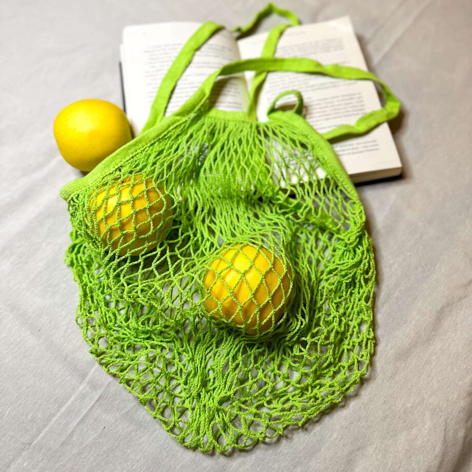 Τσάντα Δίχτυ με Μακριά Λαβή από Βιολογικό Βαμβάκι