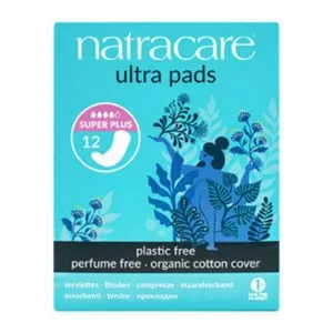 Σερβιέτες Ultra Super Plus για πολύ Μεγάλη Ροή Natracare 12τεμ.