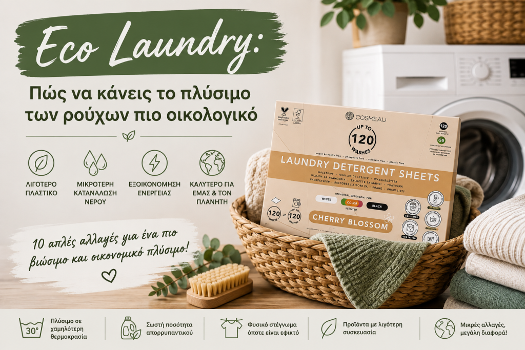 Eco Laundry Πώς να κάνεις το πλύσιμο των ρούχων πιο οικολογικό