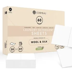 Cosmeau Φύλλα Πλυντηρίου για Μάλλινα & Μεταξωτά Wool & Silk 60 Φύλλα